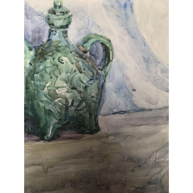 Watercolor Painting a Tea Set Unknown Artist | Chairish