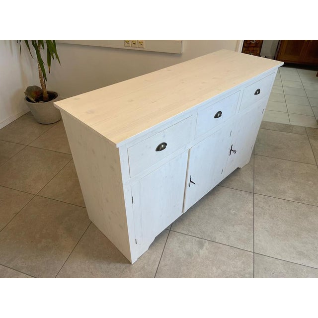 Wood Farmhouse Sideboard in Spruce Wood For Sale - Image 7 of 15