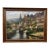 20th Century C. Giliano Parisian River Cityscape Framed Oil Painting For Sale