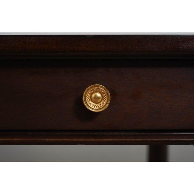 Large Empire Style Mahogany 3 Drawer Library Desk For Sale - Image 9 of 17