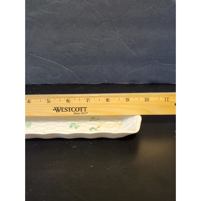 Vintage Belleek Porcelain Mint Tray Celery Dish For Sale - Image 9 of 9