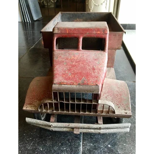 Industrial Large Polychrome Painted Metal Model of a Lorry For Sale - Image 3 of 4