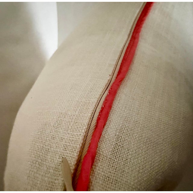 2020s Coral Motif Embroidered Pillow For Sale - Image 5 of 6