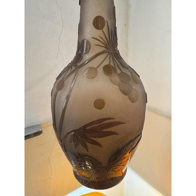 Jugendstil Vase with Floral Decoration from Emile Gallé, 1890s For Sale - Image 5 of 9
