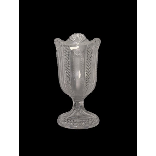 Eapg Boston & Sandwich Glass "Cable" Pattern Spoon Holder (1858) For Sale - Image 11 of 12
