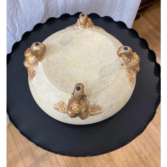 1980s Ceramic Bowl With Elephant Sculpted Base For Sale In New York - Image 6 of 8