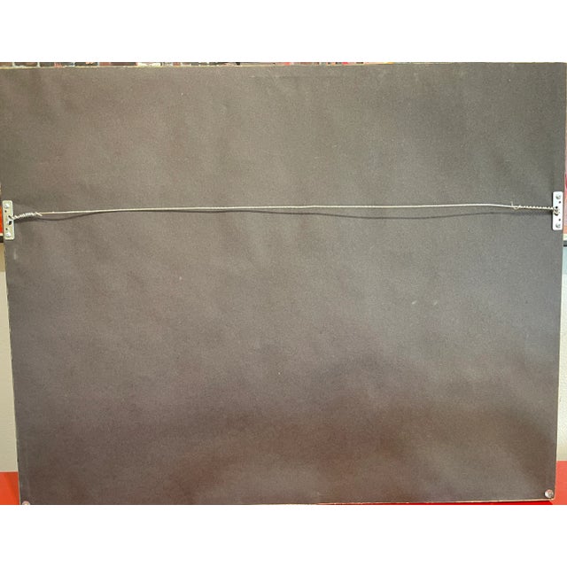 French Modern Abstract Gouache Painting Signed Roland Bierge For Sale - Image 13 of 13