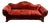 Red Vintage Federal Style Eagle Sofa For Sale