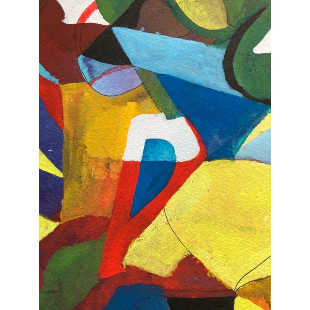1970’s Original Abstract Watercolor Painting Signed For Sale - Image 4 of 4