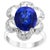 4.5 Carat Diffused Blue Sapphire and Diamond 18 Karat White Gold Cocktail Ring For Sale - Image 15 of 18