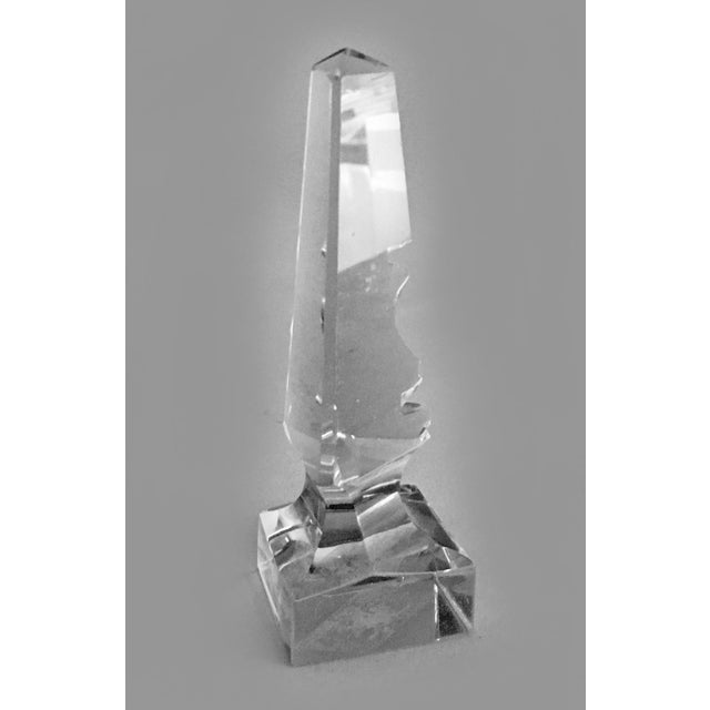 Cut Crystal Obelisk Prism Chairish