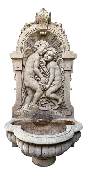 Carved Limestone Wall Fountain