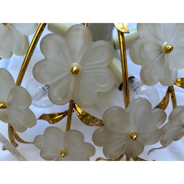 Glacier Flower Murano Ceiling Light, 1980s For Sale - Image 4 of 9