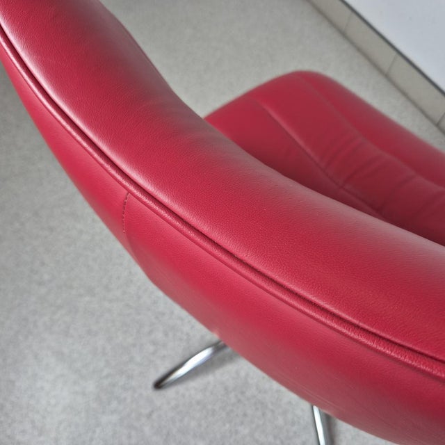 Breen Leather Lounge Chair by S. Hindenes and F. Myhr for Hjellegjerde, 2010s For Sale - Image 12 of 13