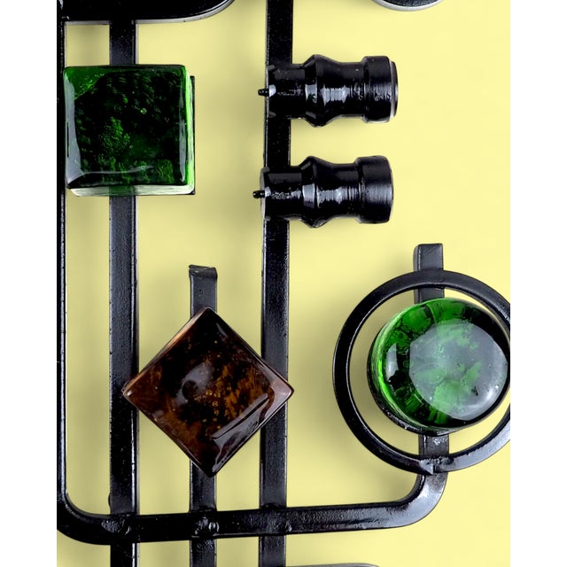 1960s Wall Relief in Glass and Metalwork from Dantoft, 1960s For Sale - Image 5 of 13