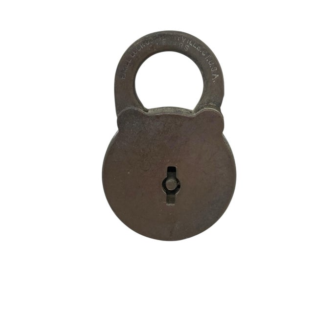 Vintage Eagle Lock Company Brass Padlock Terryville Ct Usa Six Levers No Key For Sale - Image 9 of 12