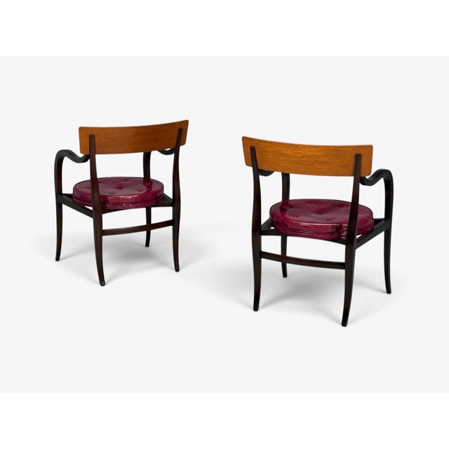 Edward Wormley, Alexandria Armchairs, Mahogany, Walnut, United States, 1960s For Sale - Image 13 of 14