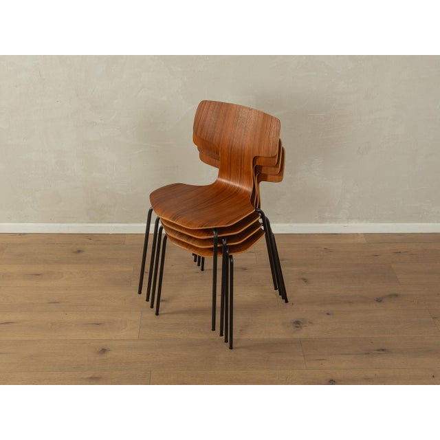 Mid-Century Modern Model 3103 Hammer Chairs by Arne Jacobsen for Fritz Hansen, 1960s, Set of 6 For Sale - Image 3 of 10