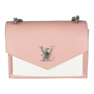 Pink Cream Tricolour Soft Calfskin MyLockme BB For Sale