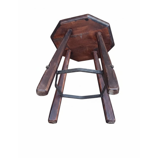 Vintage Brutalist Stools, 1970s, Set of 2 For Sale - Image 4 of 10