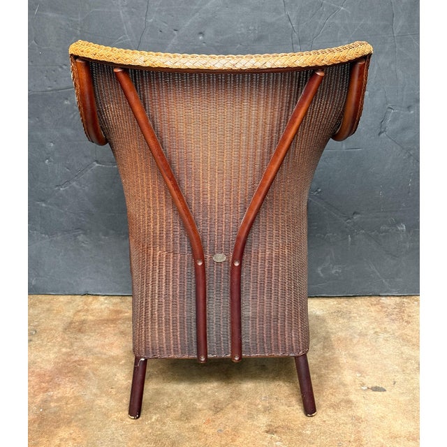 Mid 20th Century English Wicker Garden or Lounge Chair by Lloyd Loom For Sale - Image 5 of 14