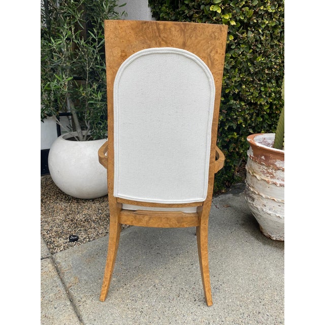 Vintage Burl Wood Dining Chairs, Set of 6 For Sale - Image 10 of 10