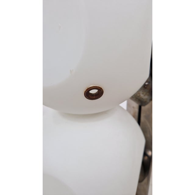 1960s P440 Floor Lamp in Opaline Glass and Metal from Lumi, 1970s For Sale - Image 5 of 16