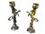 Pair of handmade brass candle holders with rearing horse figures. Sold as a set of two, these candlesticks feature...