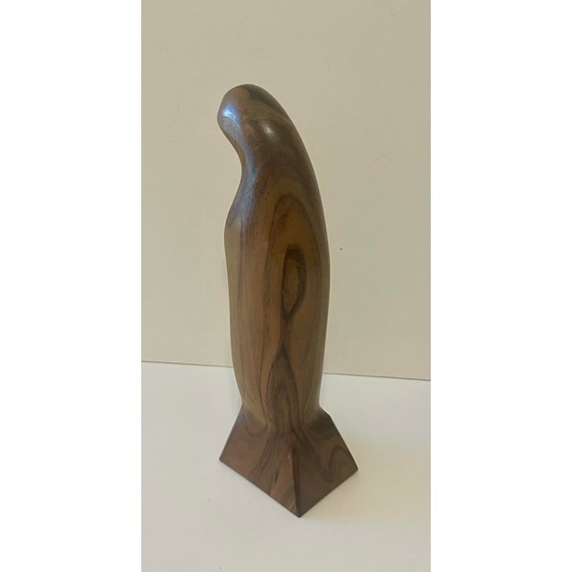 Wood Vintage Madonna Modernist Abstract of the Virgin Mary Sculpture From Brazilian “Ipe” Iron Wood For Sale - Image 7 of 9