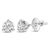 14K White Gold 1/4 Cttw 3-Prong Martini Set Brilliant Round-Cut Solitaire Lab Grown Diamond Screwback Stud Earrings, A Pair For Sale - Image 4 of 5