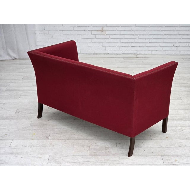 Vintage Danish Two-Seater Sofa in Wool and Ash, 1970s For Sale - Image 9 of 17