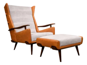 Bergère Lounge Chair and Ottoman in Rosewood by Jorge Zalszupin for L’Atelier, Brazil, 1950s - Lot 737A