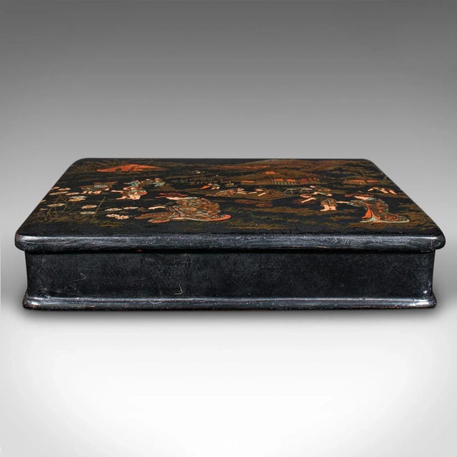 Late 19th Century 1900's Antique Japanese Lacquered Presentation Box For Sale - Image 5 of 12
