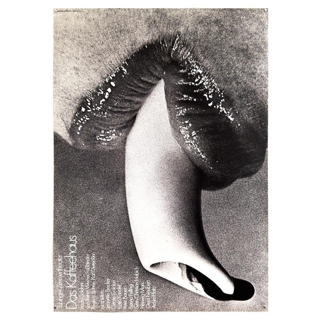 Black The Coffee House Tübingen Chamber Theatre Original Theatre Poster by Frieder & Renate Grindler, 1969 For Sale - Image 8 of 9