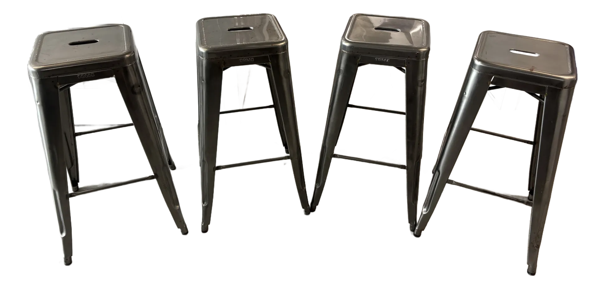 Mid 20th Century Tolix Marais Bar Stools - Set of 4 | Chairish