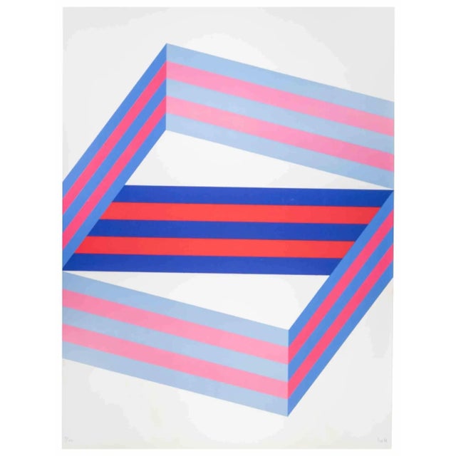 Perspective is a lithograph realized by Renato Livi in 1971. Hand-signed and dated on the lower right margin. Numbered on...