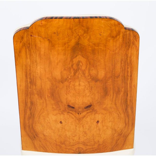Antique 20th Century Art Deco Burr Walnut Cloud Back Chairs attributed to Epstein, 1920s, Set of 8 For Sale - Image 6 of 18