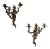 Pair of French Scrolling Art Nouveau Sconces For Sale
