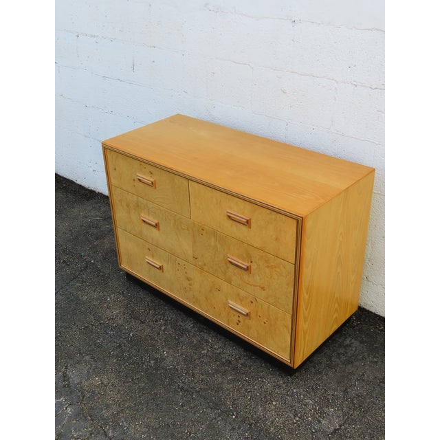 Henredon Scene Two Mid Century Modern Burlwood Inlay Dresser 6345 For Sale - Image 15 of 18