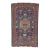 Antique Senneh Rug with Multicolored Silk Warp, Handmade, Ivory, Red, Light Blue For Sale