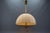 Large Brass and Fabric Lampshade Five-Light Adjustable Height Pendant Lamp, 1980s For Sale - Image 3 of 18
