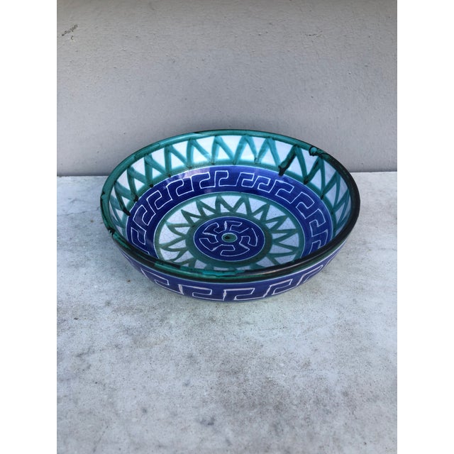 Mid-Century French Ceramic Bowl signed Robert Picault Vallauris.