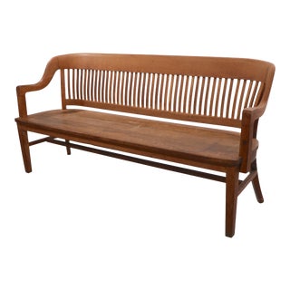 Continuous Back Courthouse Bench by Gunlocke For Sale