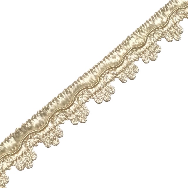 1980s Pearl White Trim Braid Made in Italy (T-149 - E-965) For Sale