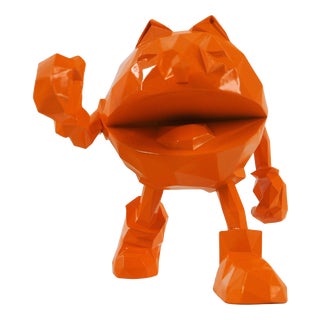 Mini Orange Resin Pac-Man from Richard Orlinski For Sale