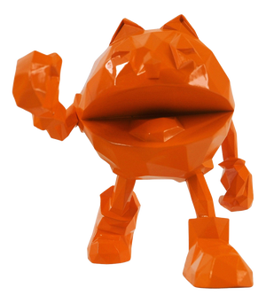 Mini Orange Resin Pac-Man from Richard Orlinski