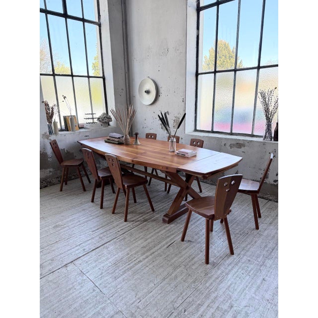 Table and Chairs Set by Malmvall, 1950s, Set of 9 For Sale - Image 16 of 18