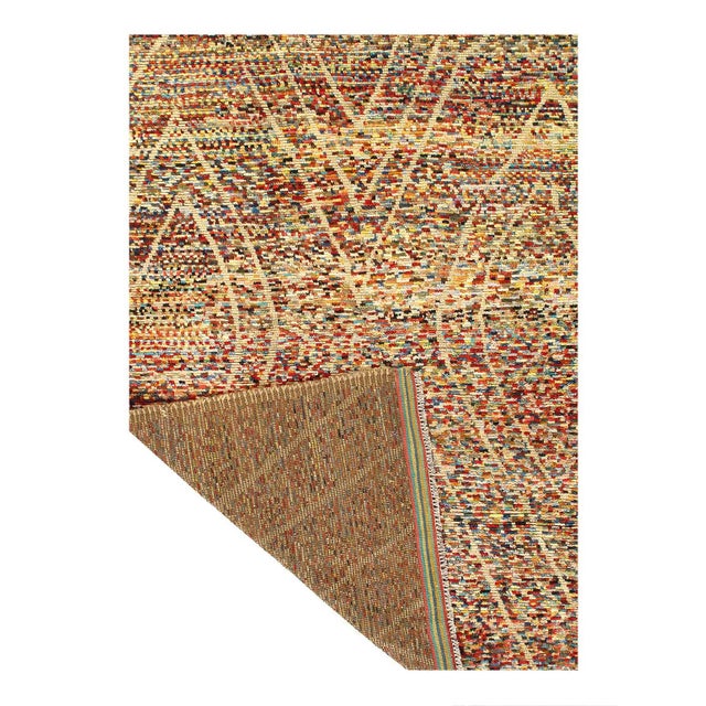 Moroccan Multi Color Fine Hand Knotted Moroccan Rug For Sale - Image 3 of 3