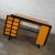 American of Martinsville Vintage Mid Century Modern Art Deco Maple Colored Desk With Black Accents by American of Martinsville For Sale - Image 4 of 13