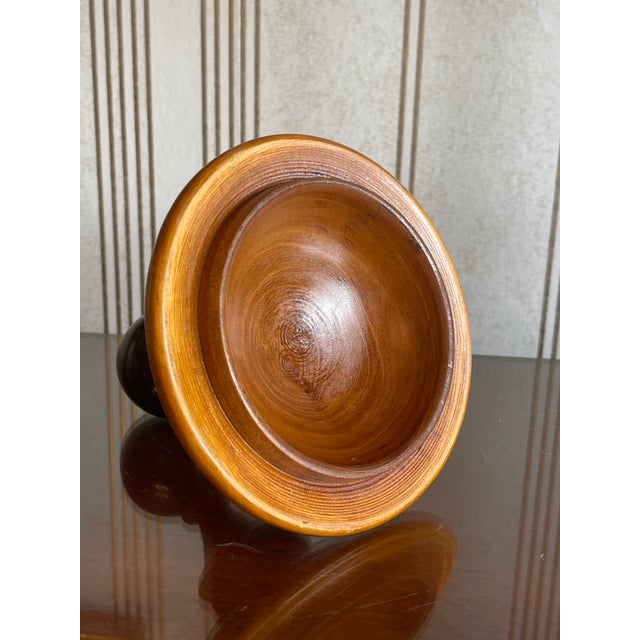 Antique Wood Lidded Tobacco Jar From 1840 For Sale - Image 10 of 11